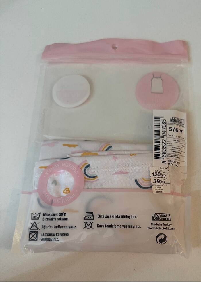 De facto marka 5-6 yaş etiketli kız çocuk atlet - Görsel 5