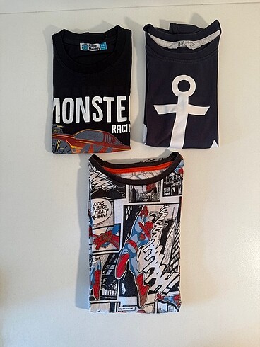 3 adet 5-6 yaş tshirt