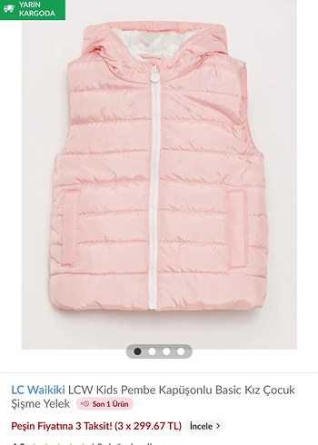 Kız Çocuk Pembe Kapüşonlu Fermuarlı Yelek - Görsel 6