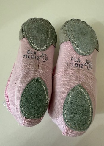 Kız Çocuk Pembe Gri Lastik Bale Ayakkabısı - Görsel 4