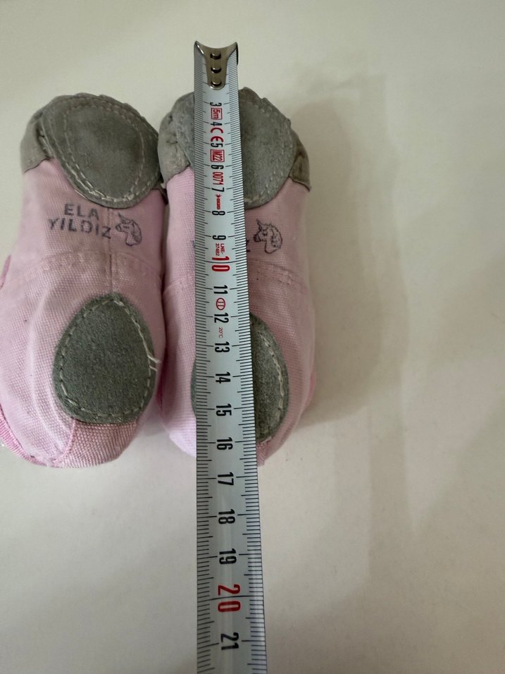 Kız Çocuk Pembe Gri Lastik Bale Ayakkabısı - Görsel 5