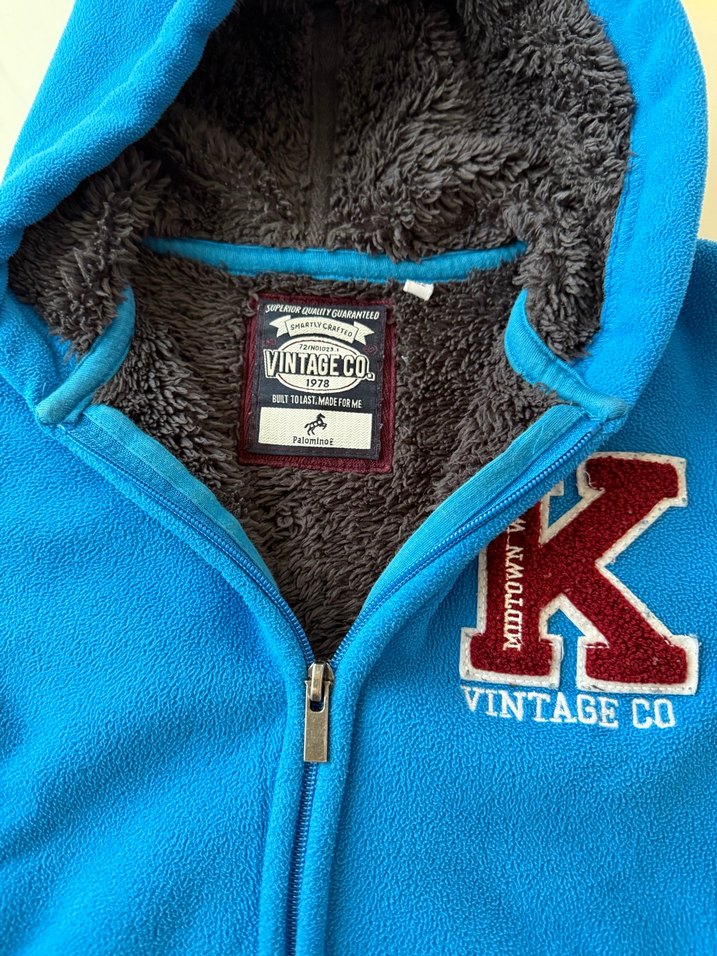 Kapüşonlu Mavi Erkek Çocuk Sweatshirt - Görsel 4