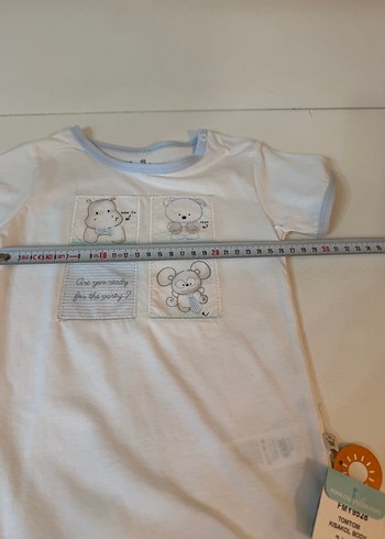 Beyaz Pamuklu Erkek Bebek Kısa Kollu Body - Görsel 5