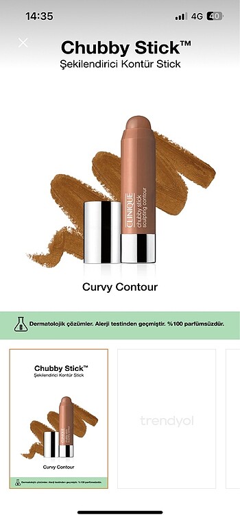 Clinique Orijinal Clinique Chubby Stick Şekillendirici Kontür