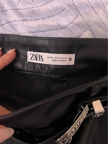 Zara deri kemerli şort - Görsel 6