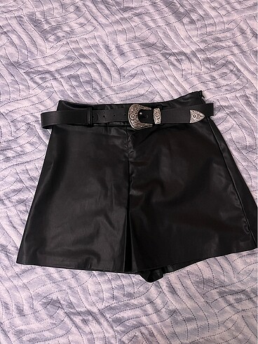 Zara deri kemerli şort - Görsel 5