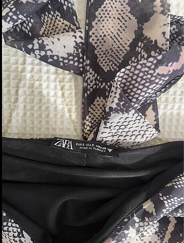 s Beden gri Renk Zara tül bandeau top