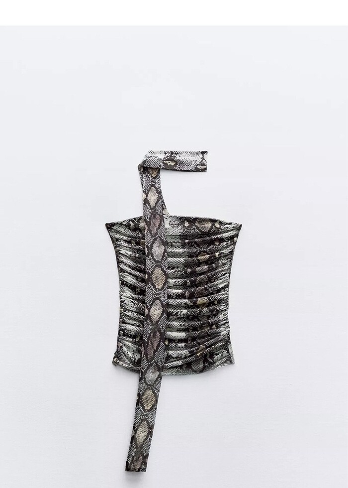 Zara tül bandeau top - Görsel 5