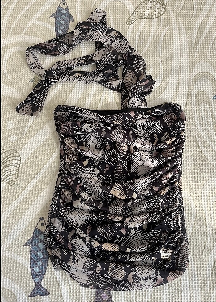 Zara tül bandeau top - Görsel 3
