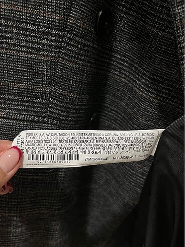 xs Beden gri Renk Zara yün içerikli blazer ceket