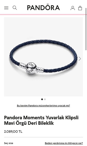 Pandora Deri Bileklik