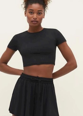 Stradivarius Siyah şort etek