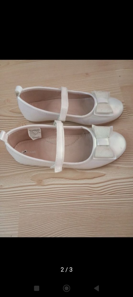 Kız Çocuk Beyaz Tokalı Babet - Görsel 2