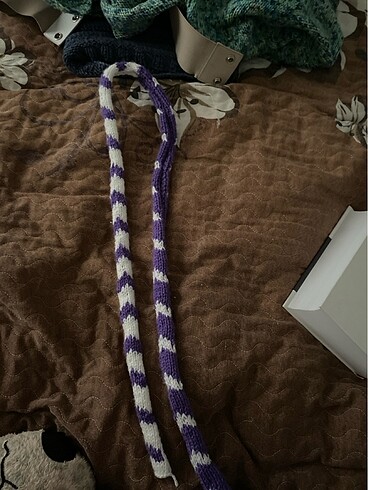 El örgüsü kalp motifli atkı - Görsel 3