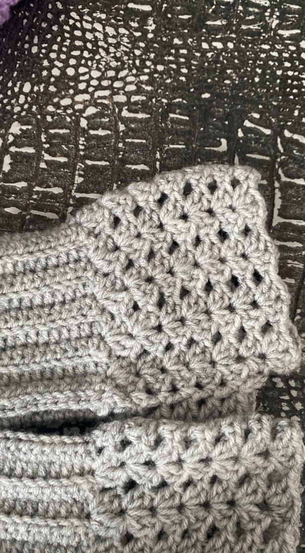 Bohem Gri Örgü Kadın Eldiven - Görsel 2