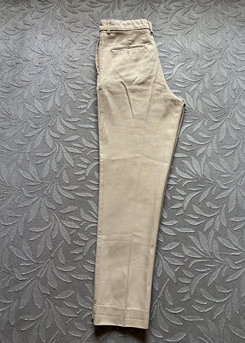 SNAZZY Marka Krem Yumuşak Keten Pantolon - Görsel 3