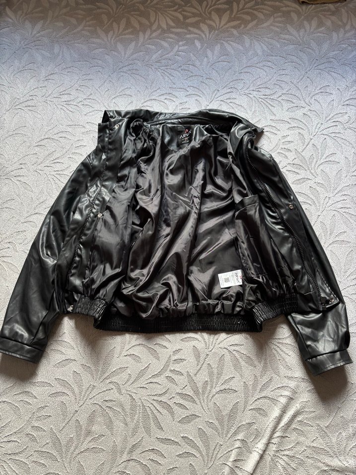Arwa Marka Siyah Deri Ceket - Görsel 3