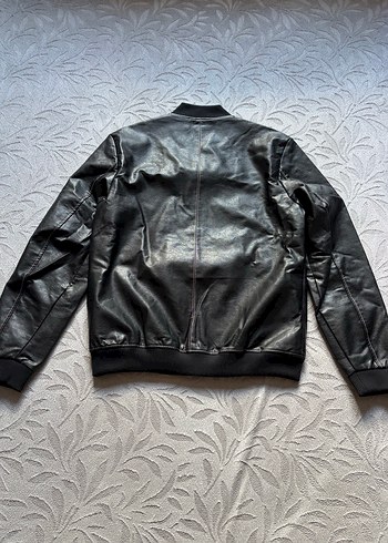 Koton Marka Siyah Deri Bomber Ceket - Görsel 2