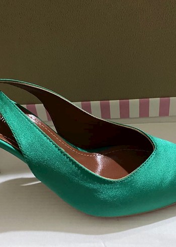 Pelinin Ayakkabıları Saten Stiletto Topuklu Kadın Ayakkabı