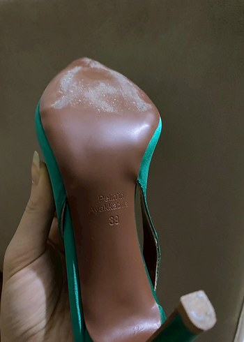 39 Beden Saten Stiletto Topuklu Kadın Ayakkabı