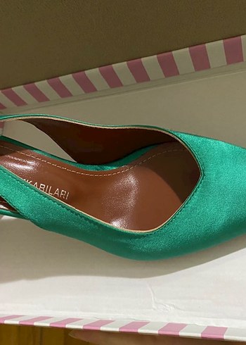 39 Beden turkuaz Renk Saten Stiletto Topuklu Kadın Ayakkabı
