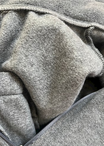 Gri Fermuarlı Erkek Polar Ceket - Görsel 3