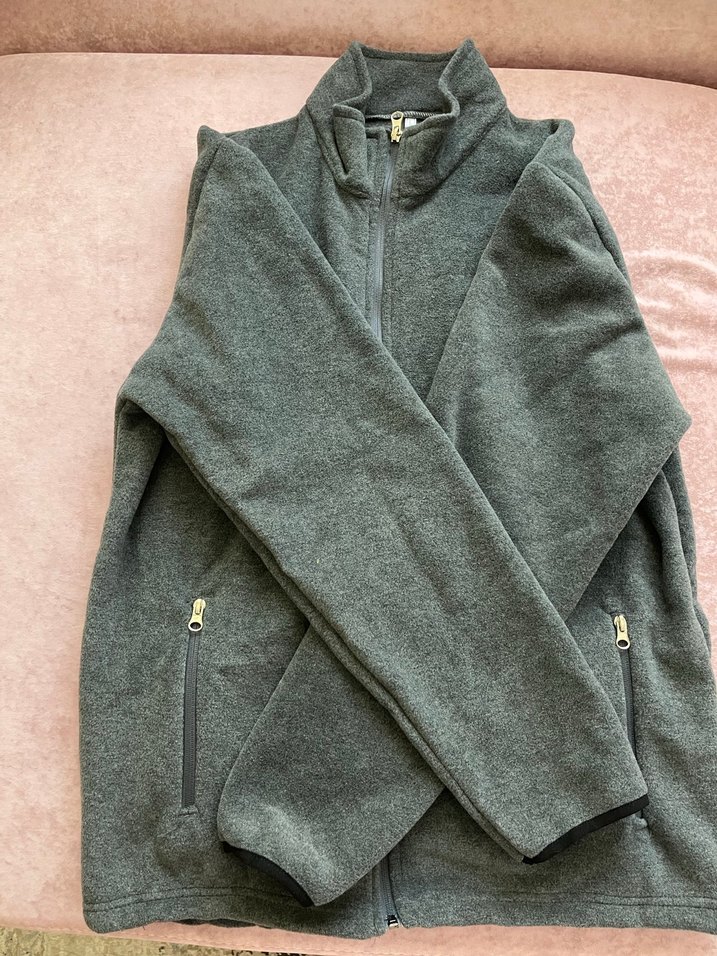 Gri Fermuarlı Erkek Polar Ceket - Görsel 4