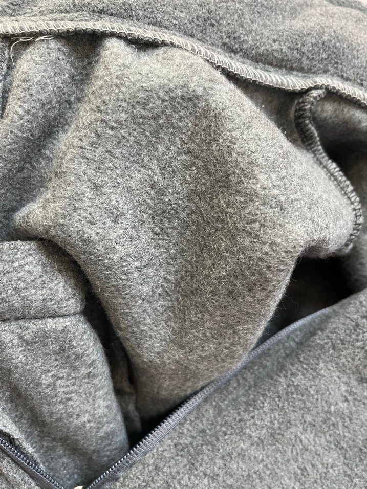 Gri Fermuarlı Erkek Polar Ceket - Görsel 3