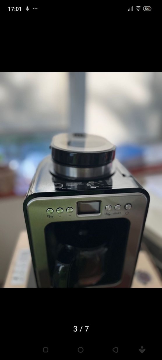 Gri Elektrikli Kahve Makinesi kahve koyma torbası hediyeli - Görsel 2