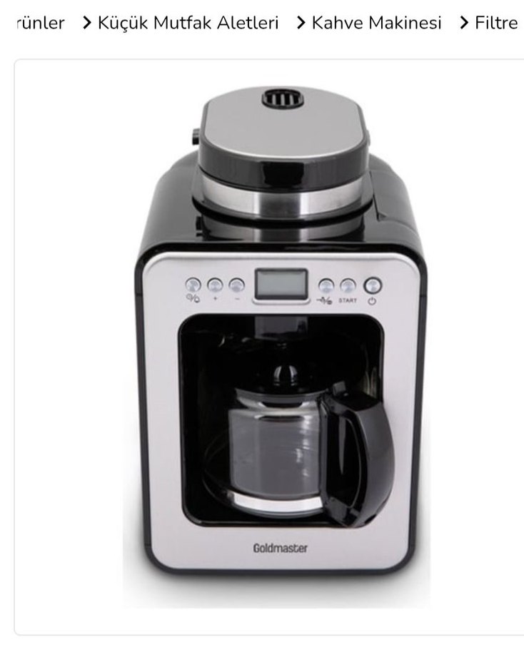 Gri Elektrikli Kahve Makinesi kahve koyma torbası hediyeli - Görsel 3