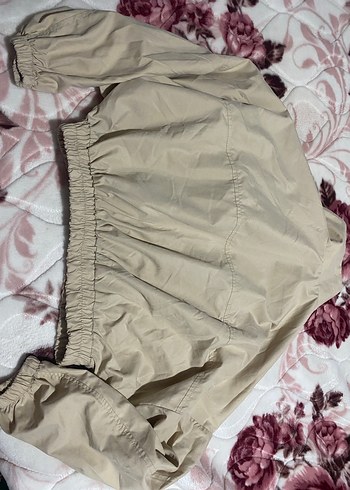 Kadın Bej Kısa Fermuarlı Ceket - Görsel 3