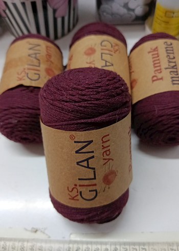 Bordo Pamuklu Gilan İp