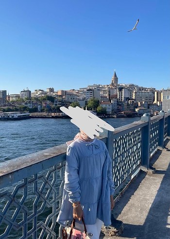 Diğer Müslin kumaş mavi tunik