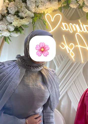 Gri mavi tonlarında abiye