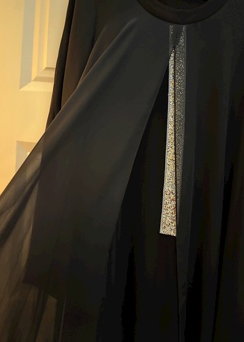 Siyah Uzun Kollu Salaş Kadın Elbise - Görsel 4