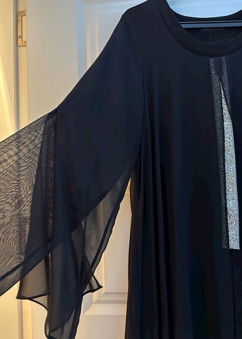 Siyah Uzun Kollu Salaş Kadın Elbise - Görsel 3