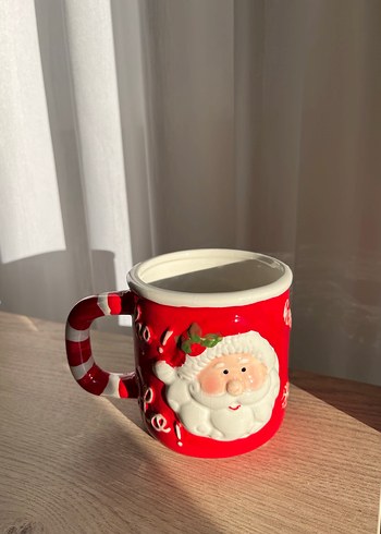 Kırmızı Noel Baba Temalı Seramik Kupa