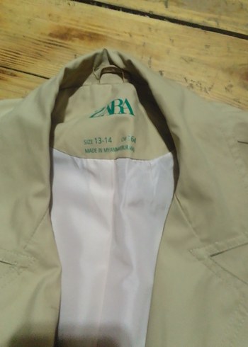 l Beden camel Renk Zara Trençkot Unisex Large Beden Orijinal ürün yurtdışı