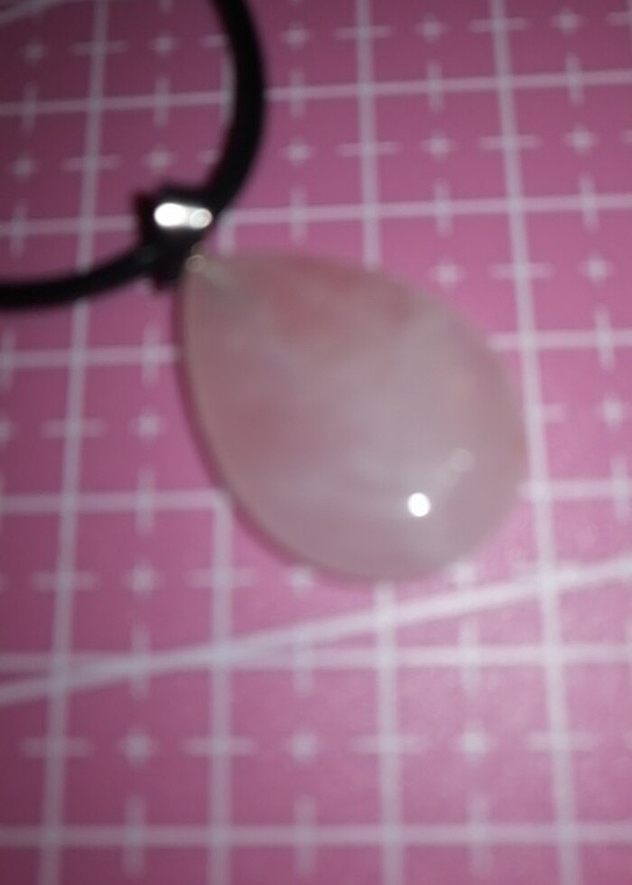 Pembe kuvars kolye - Görsel 2