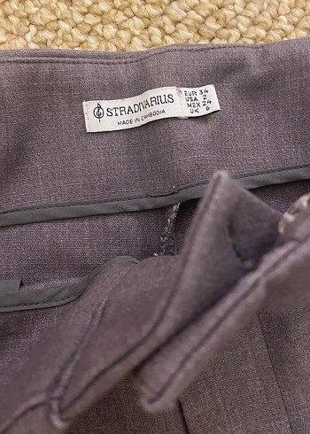 Stradivarius Kumaş Gri Pantolon - Görsel 2