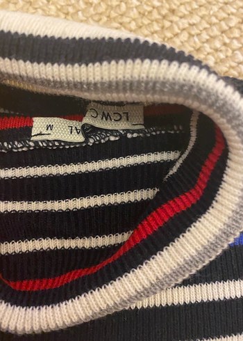 Çizgili Boğazlı Uzun Kollu Kadın Kazak - Görsel 3