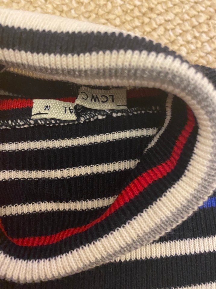 Çizgili Boğazlı Uzun Kollu Kadın Kazak - Görsel 3