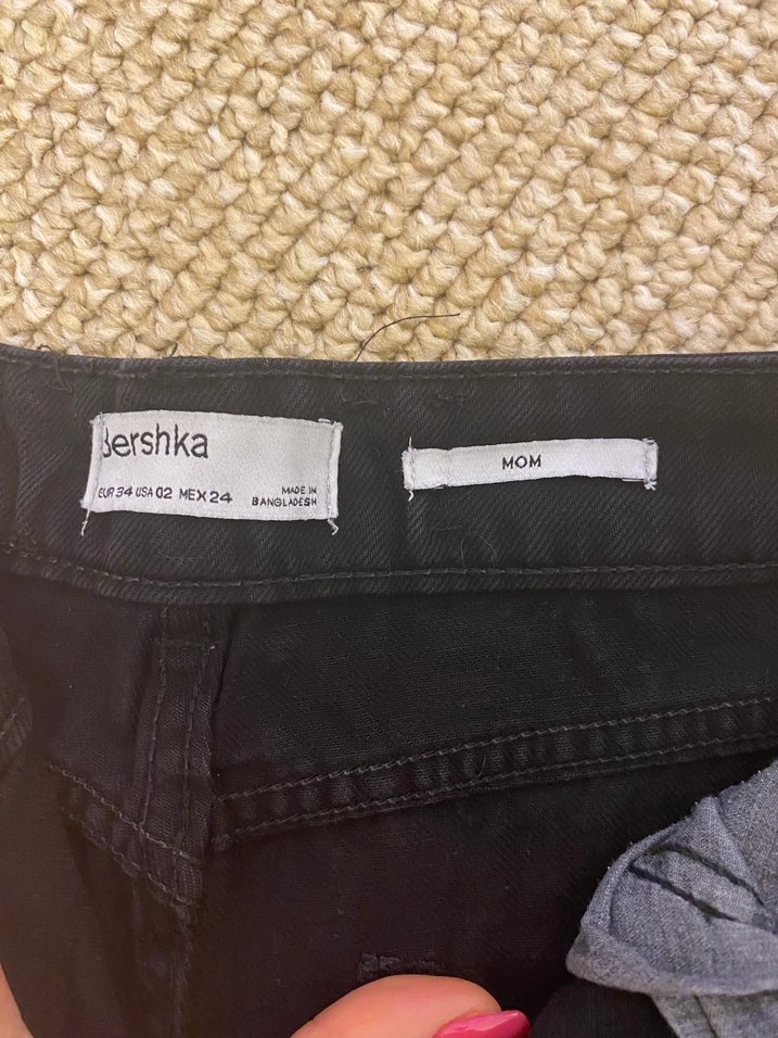 Bershka siyah mom jean - Görsel 2