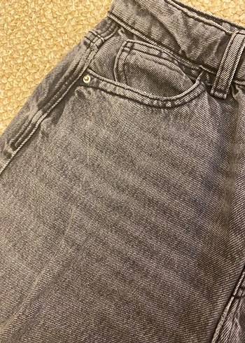 Zara Gri Kadın Mom Jean - Görsel 3