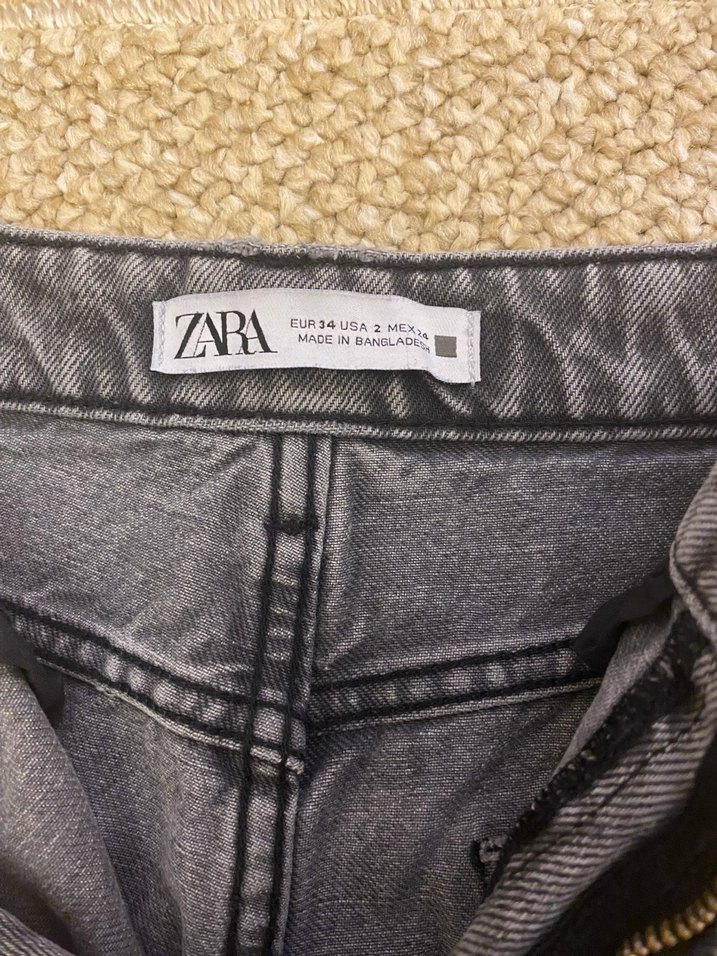 Zara Gri Kadın Mom Jean - Görsel 2