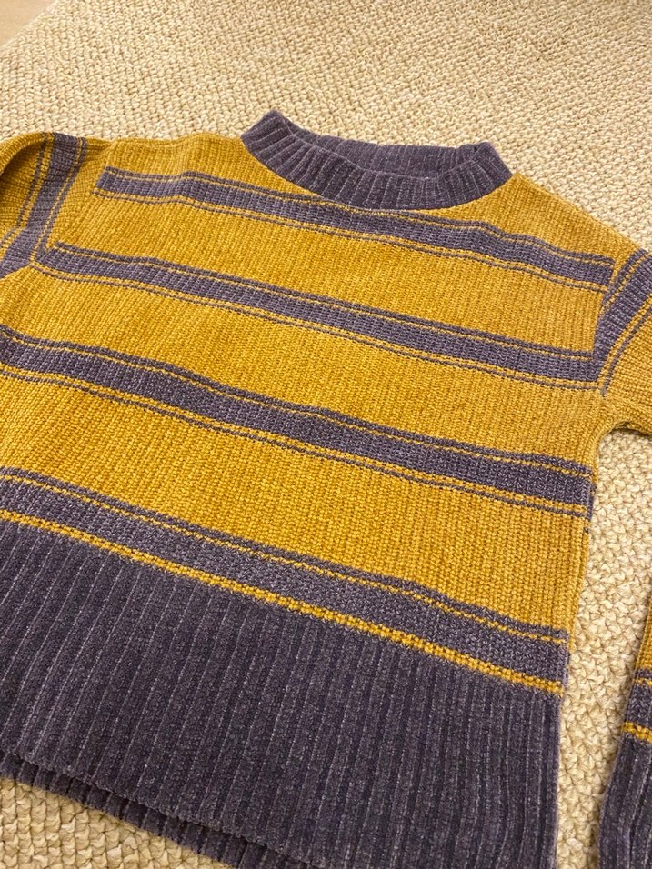 Kadife Çizgili  Kadın Kazak - Görsel 2