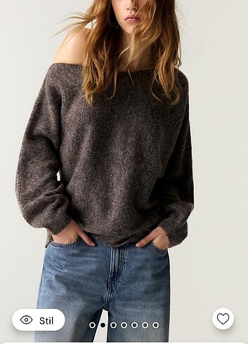 Pull and bear asimetrik yaka kazak