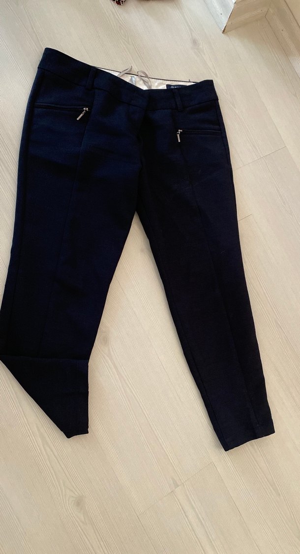 Lacivert Kadın Denim Kumaş Pantolon - Görsel 2