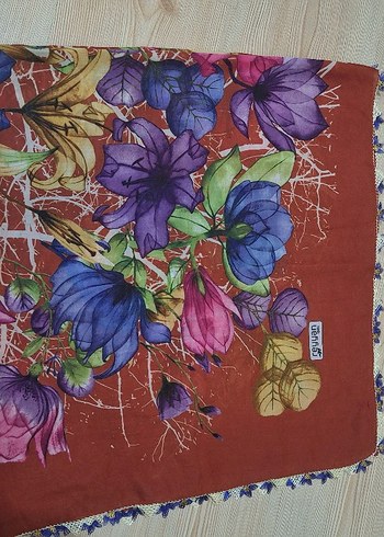 eşarp,tülbent,igne oyası reyyan tülbent,sıfır kullanılmamış - Görsel 2