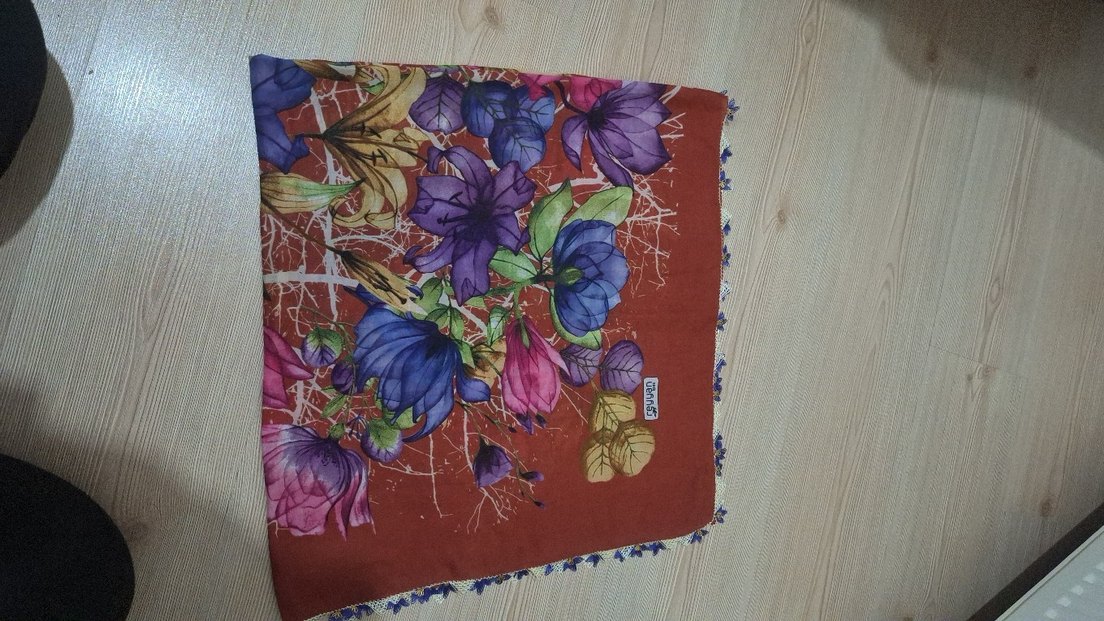 eşarp,tülbent,igne oyası reyyan tülbent,sıfır kullanılmamış - Görsel 3